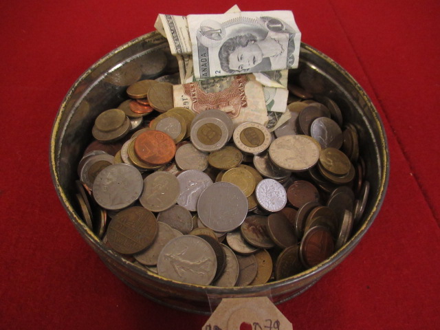 TIN OF WORLD COINS ETC Image
