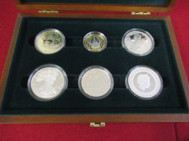 2005 SIX SILVER COIN ALLIED FORCES END OF WWII PROOF SET Image