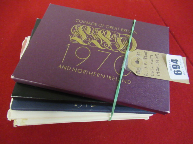 SIX UK PROOF SETS 1970-1975 Image