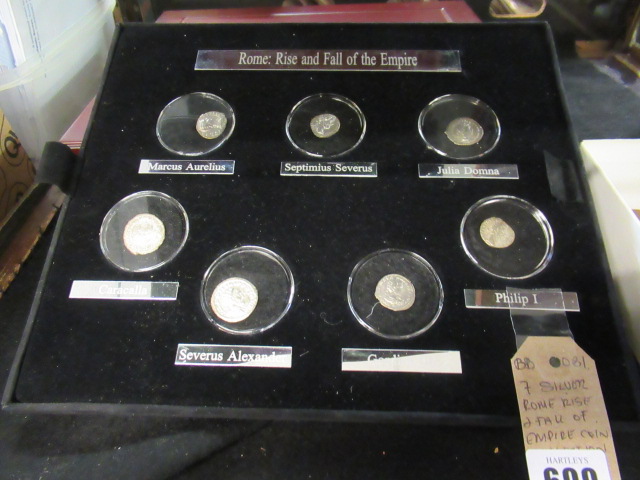 SEVEN SILVER ROME RISE AND FALL OF EMPIRE COIN COLLECTION Image