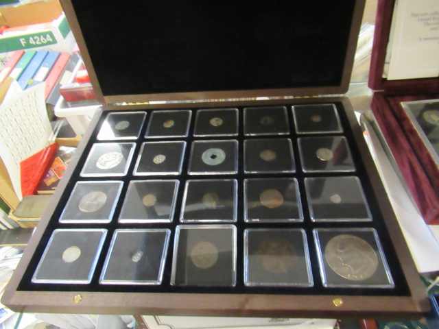 SILVER AND COPPER TWENTY COIN COLLECTION INCLUDING ROMAN AND US DOLLAR COINS ETC Image