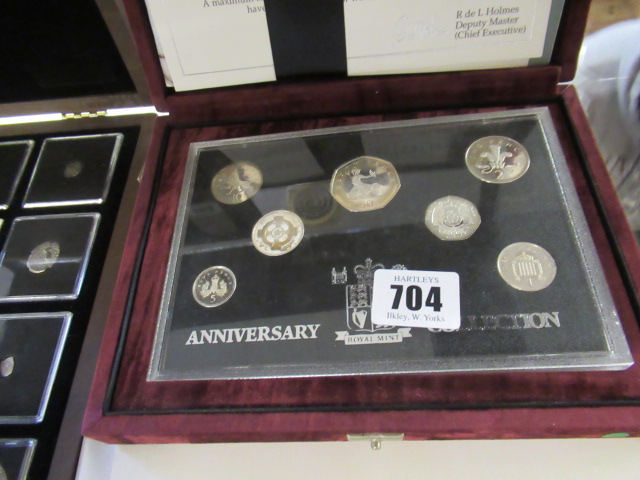 1996 SILVER UK PROOF SILVER ANNIVERSARY COLLECTION WITH UK 2000 PROOF COIN SET Image