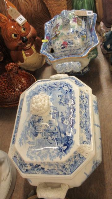 BLUE AND WHITE LARGE SOUP TUREEN AND ANOTHER Image