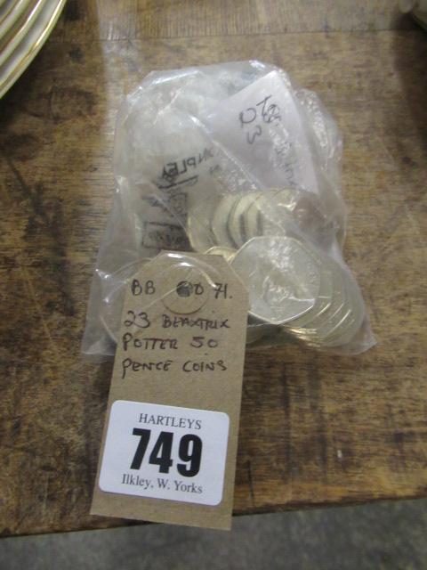 TWENTY THREE BEATRIX POTTER 50P COINS Image