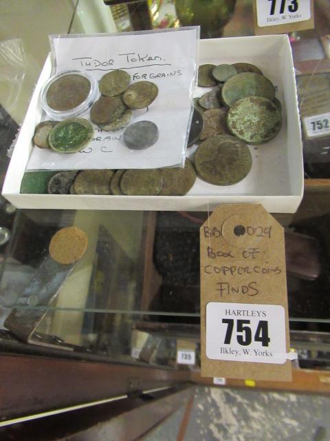 BOX OF COPPER COIN FINDS Image