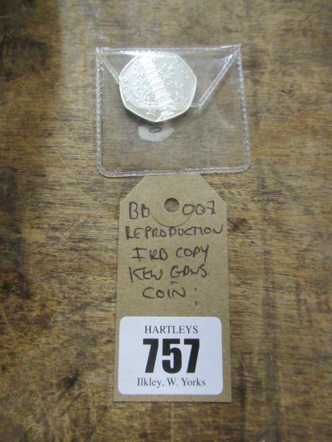 REPRODUCTION COPY IRB KEW GARDENS 50P COIN Image