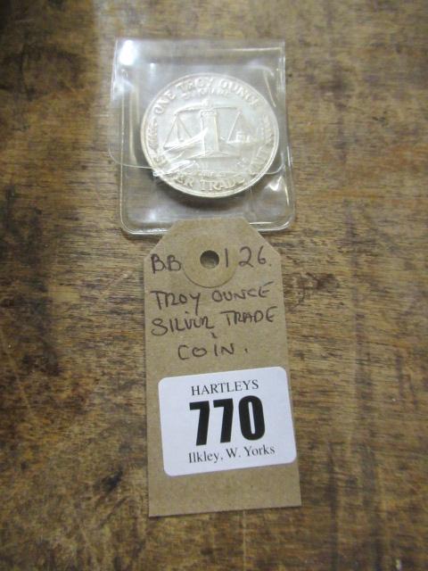 TROY OUNCE SILVER TRADE COIN Image