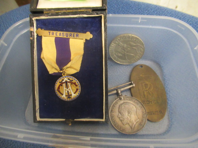 BOX OF MEDALS ETC Image