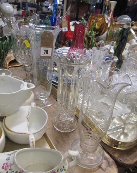 FOUR GLASS VASES Image
