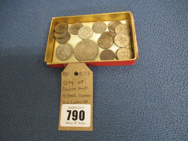QUANTITY OF BRITISH SILVER AND OTHER COMMONWEALTH COINS Image