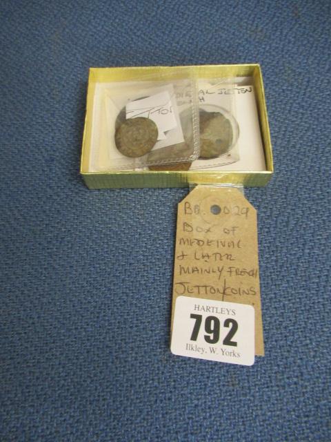 BOX OF MEDIEVAL AND LATER MAINLY FRENCH JETTON COINS Image