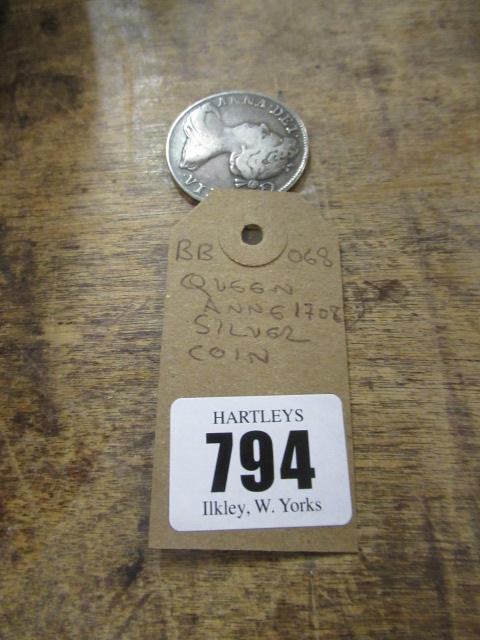 QUEEN ANNE 1708 SILVER COIN Image