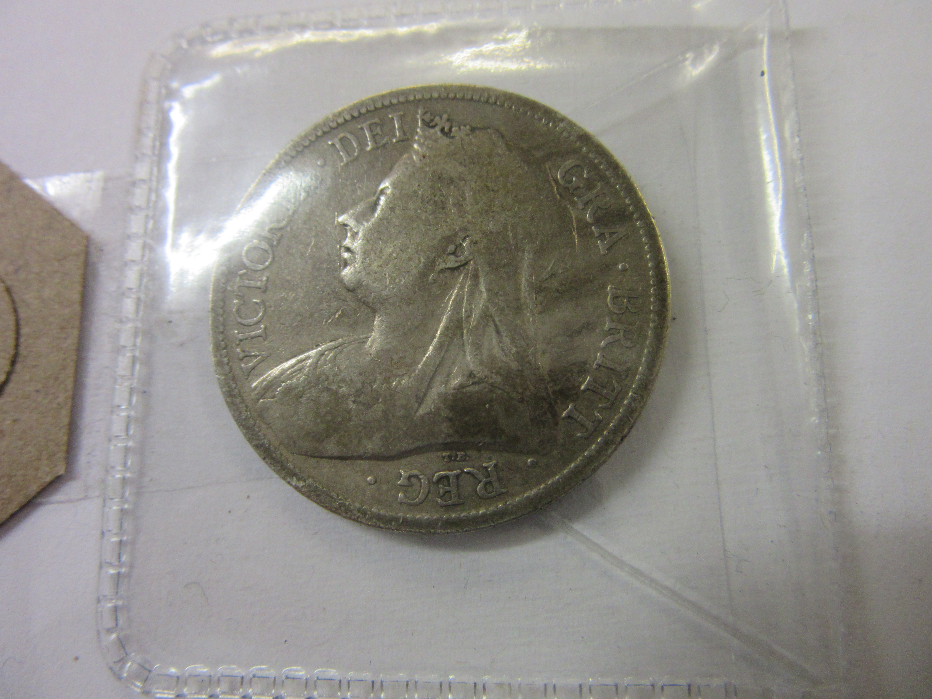VICTORIA SILVER 1893 HALF CROWN Image