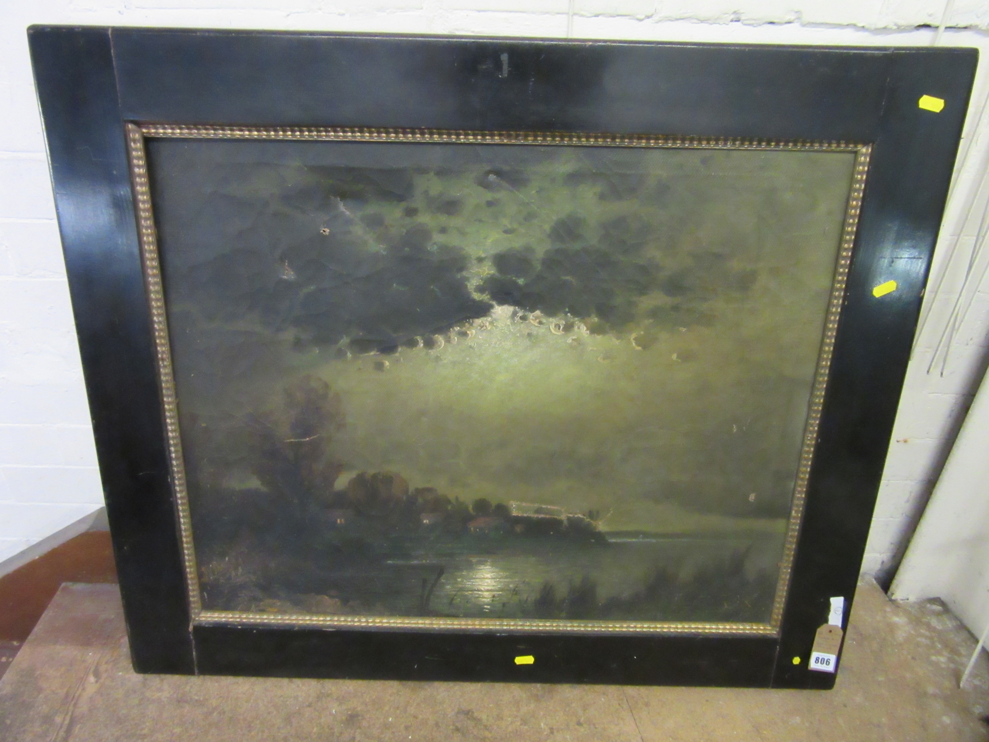 LARGE OIL IN EBONISED FRAME Image