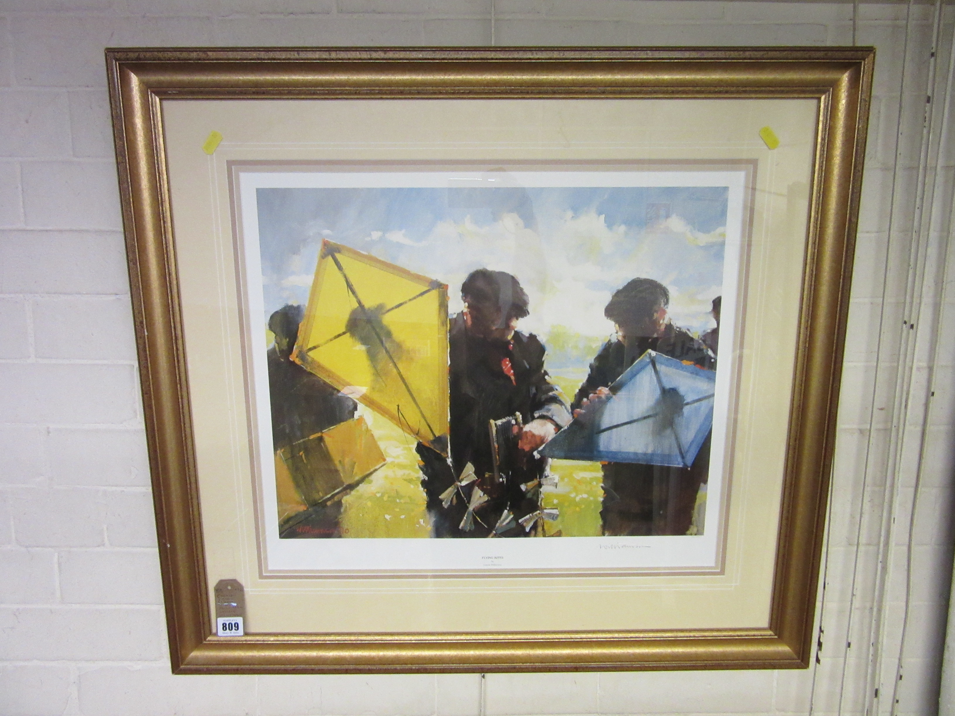 FRAMED SIGNED FLYING KITES PRINT AFTER LAWRIE WILLIAMSON Image