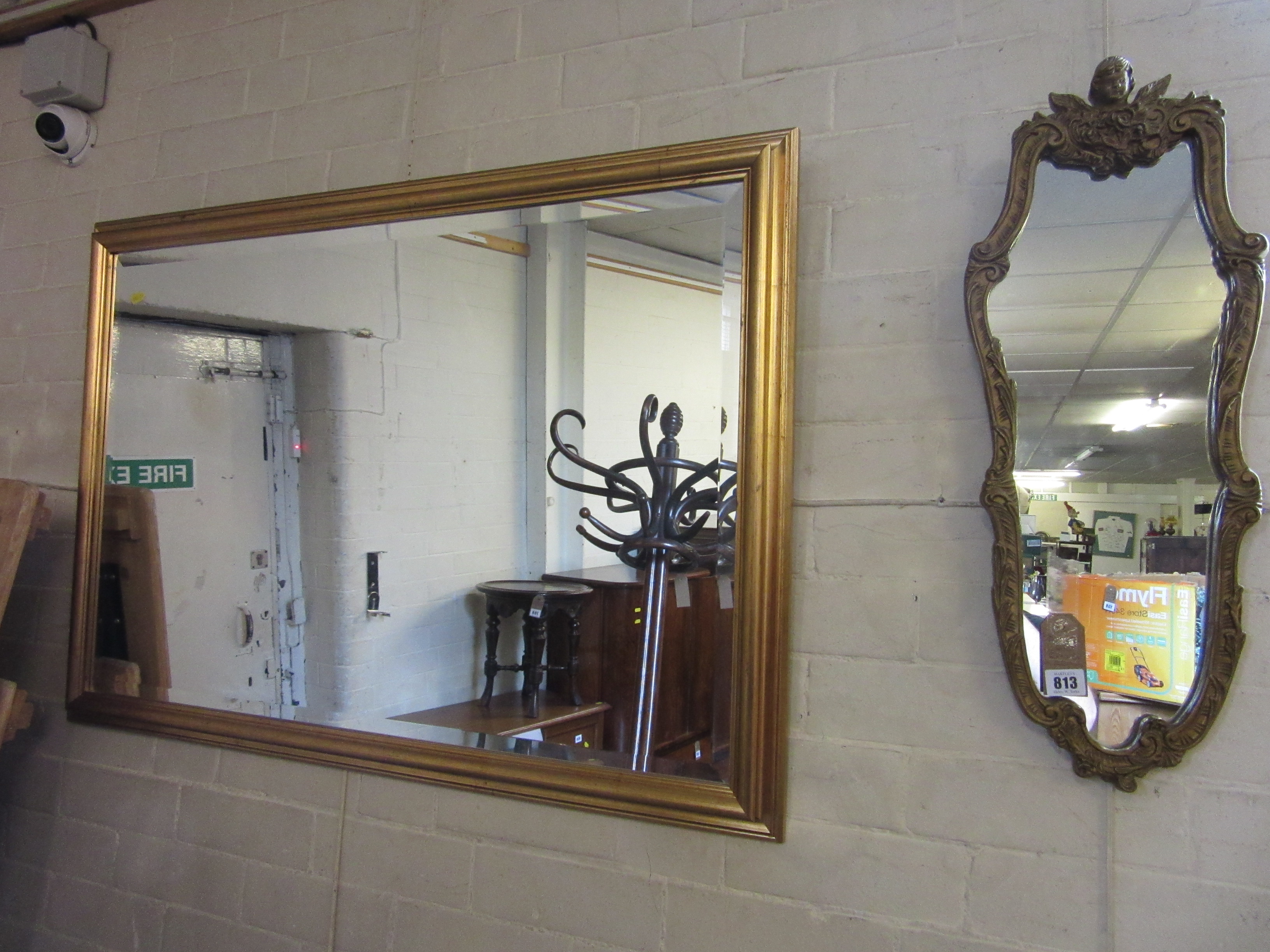 TWO GILT FRAMED MIRRORS Image