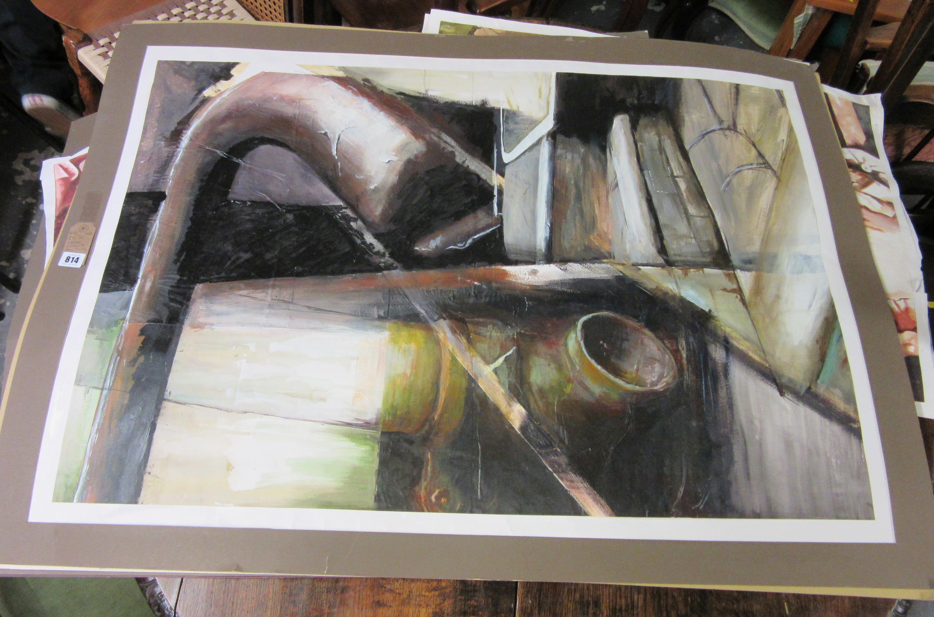 QUANTITY OF LARGE ORIGINAL OIL PAINTINGS Image