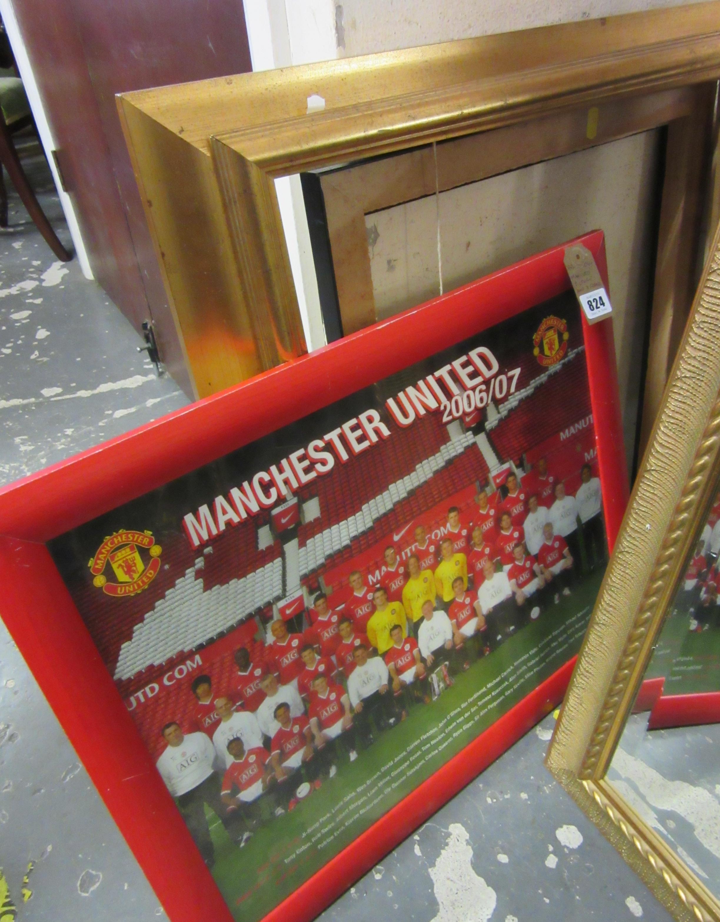 MAN UNITED SQUAD PICTURE 2006/7 SEASON WITH THREE FRAMES Image