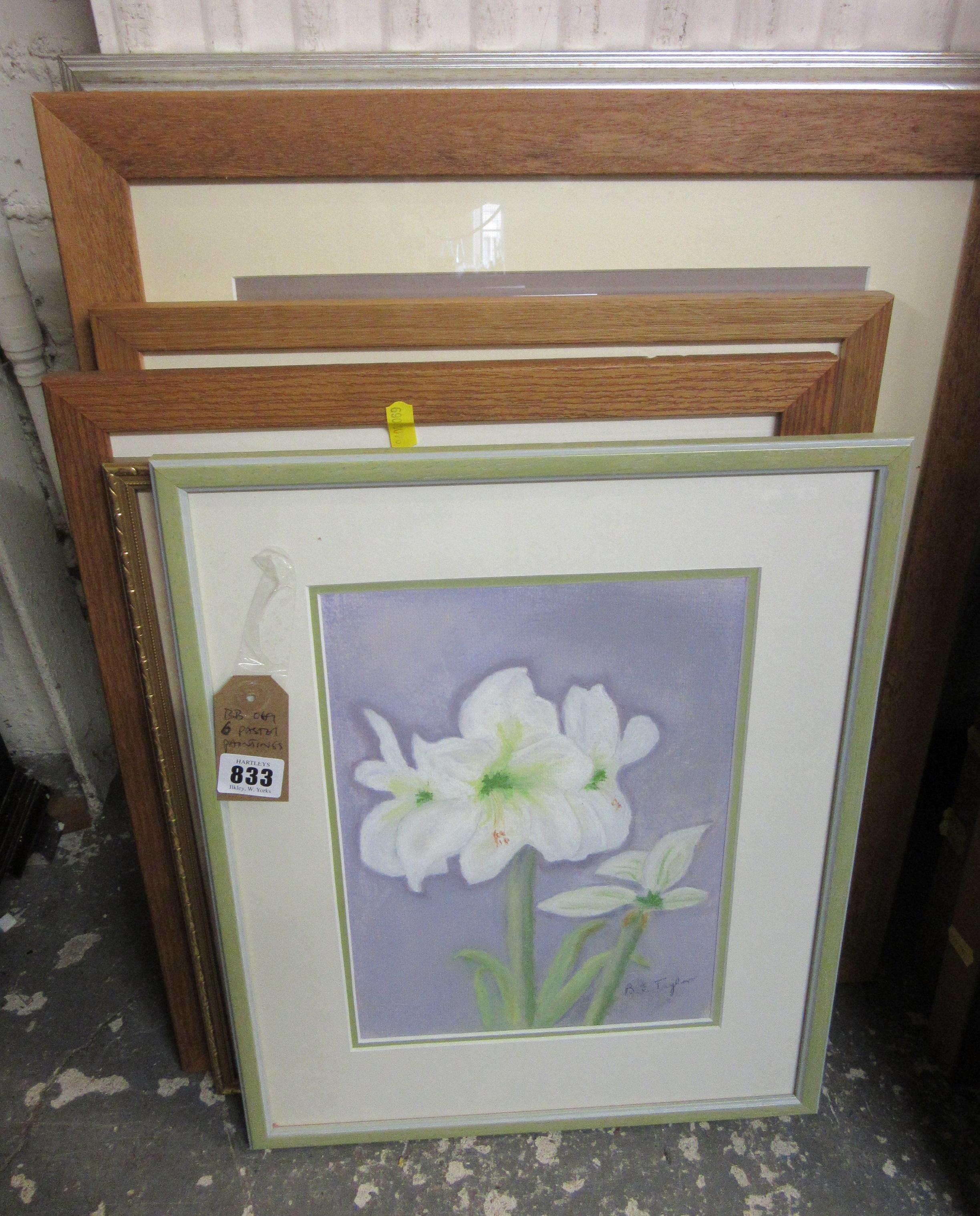 SIX PASTEL PAINTINGS Image