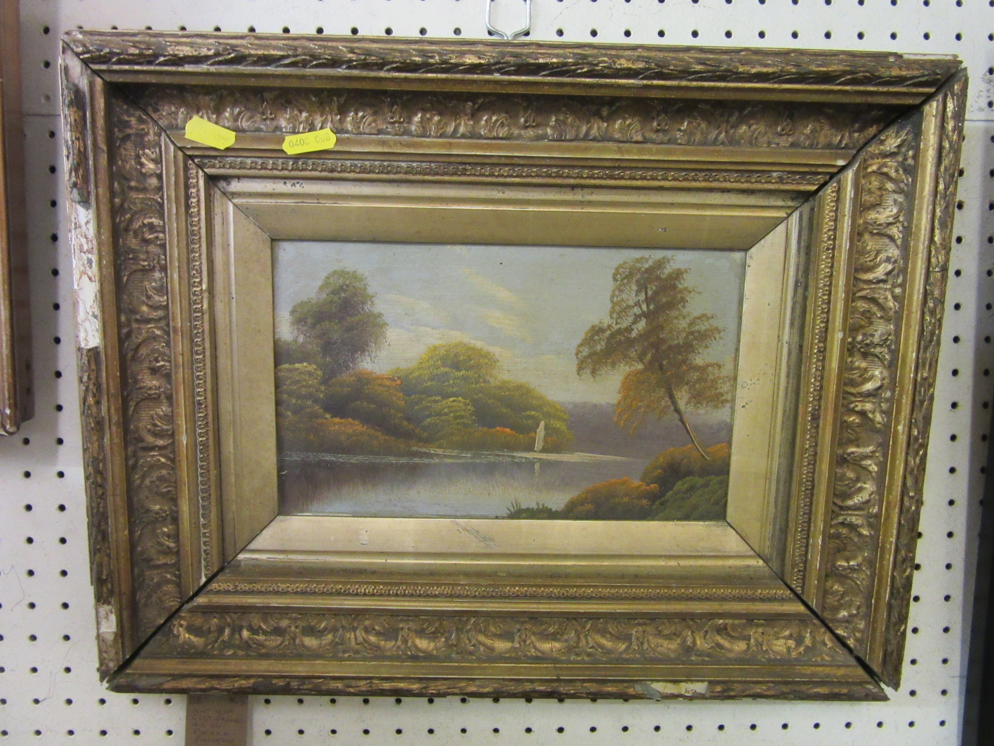 ANTIQUE GILT FRAMED OIL ON BOARD Image