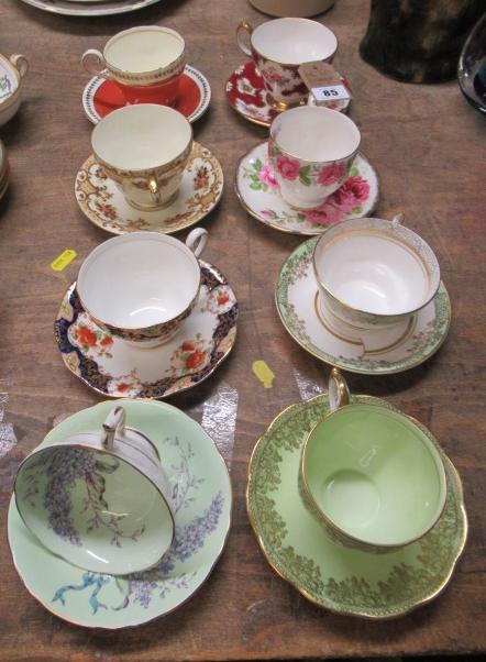 EIGHT CABINET CUPS AND SAUCERS Image