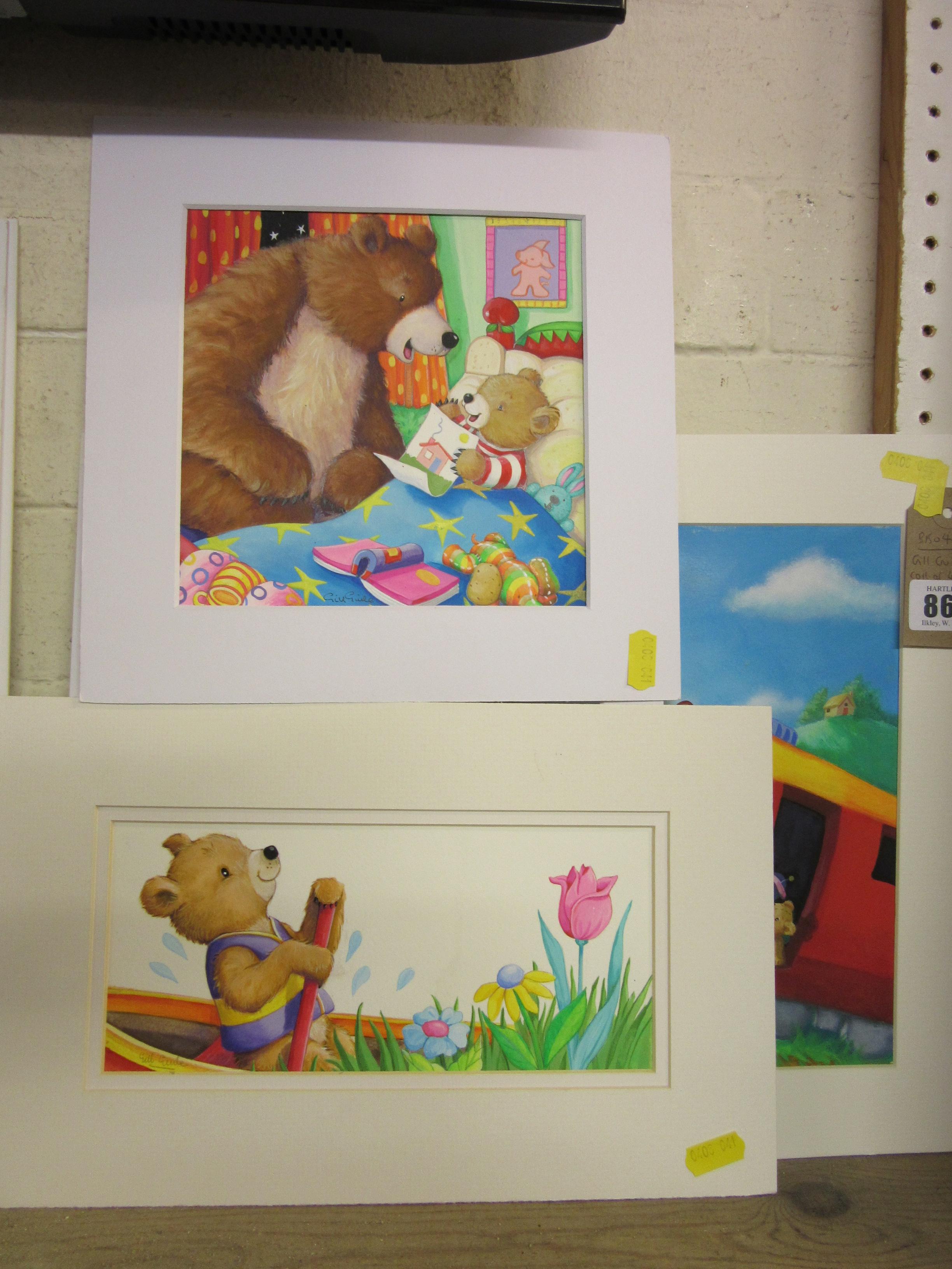 FOUR WATERCOLOUR ILLUSTRATIONS BY GILL GUILE Image