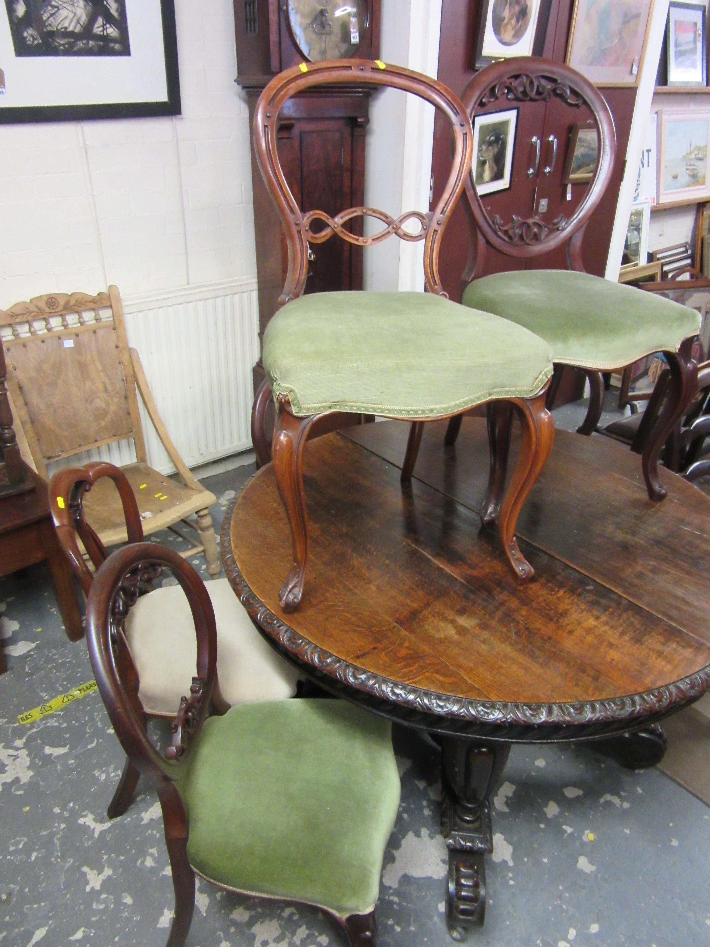 SIX UPHOLSTERED CHAIRS Image