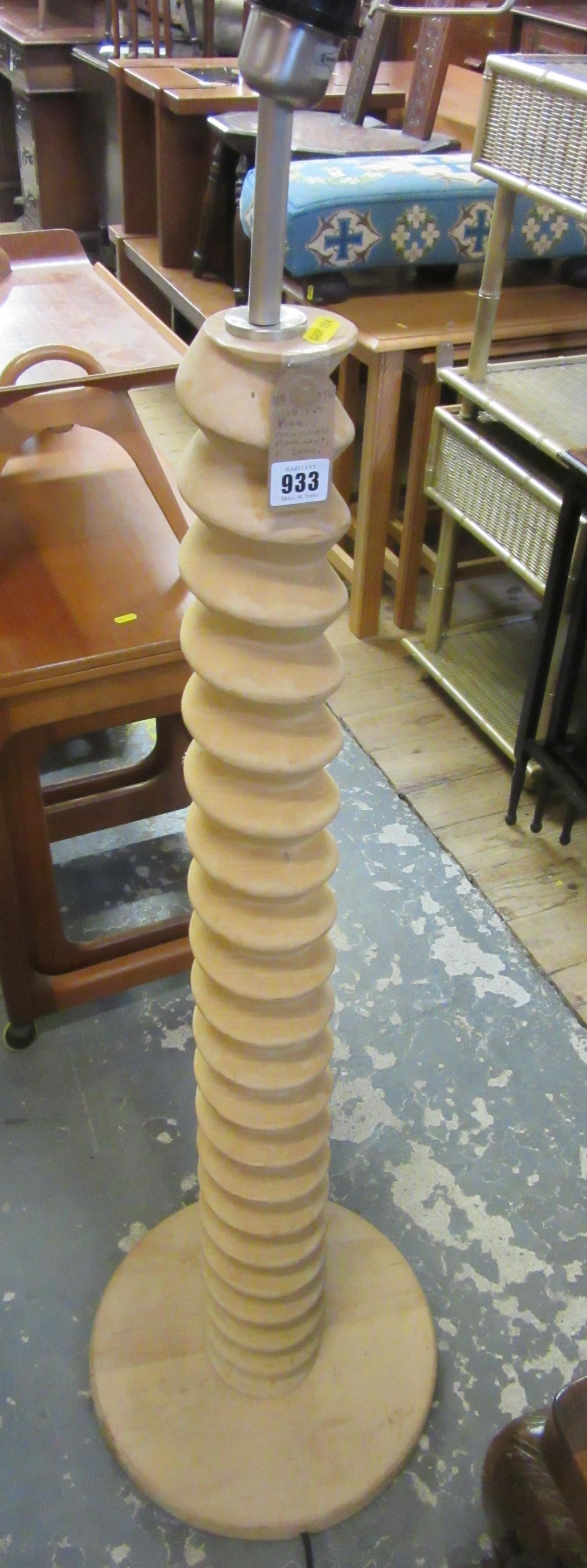 HABITAT PINE CORKSCREW FLOOR LAMP CIRCA 2000 Image