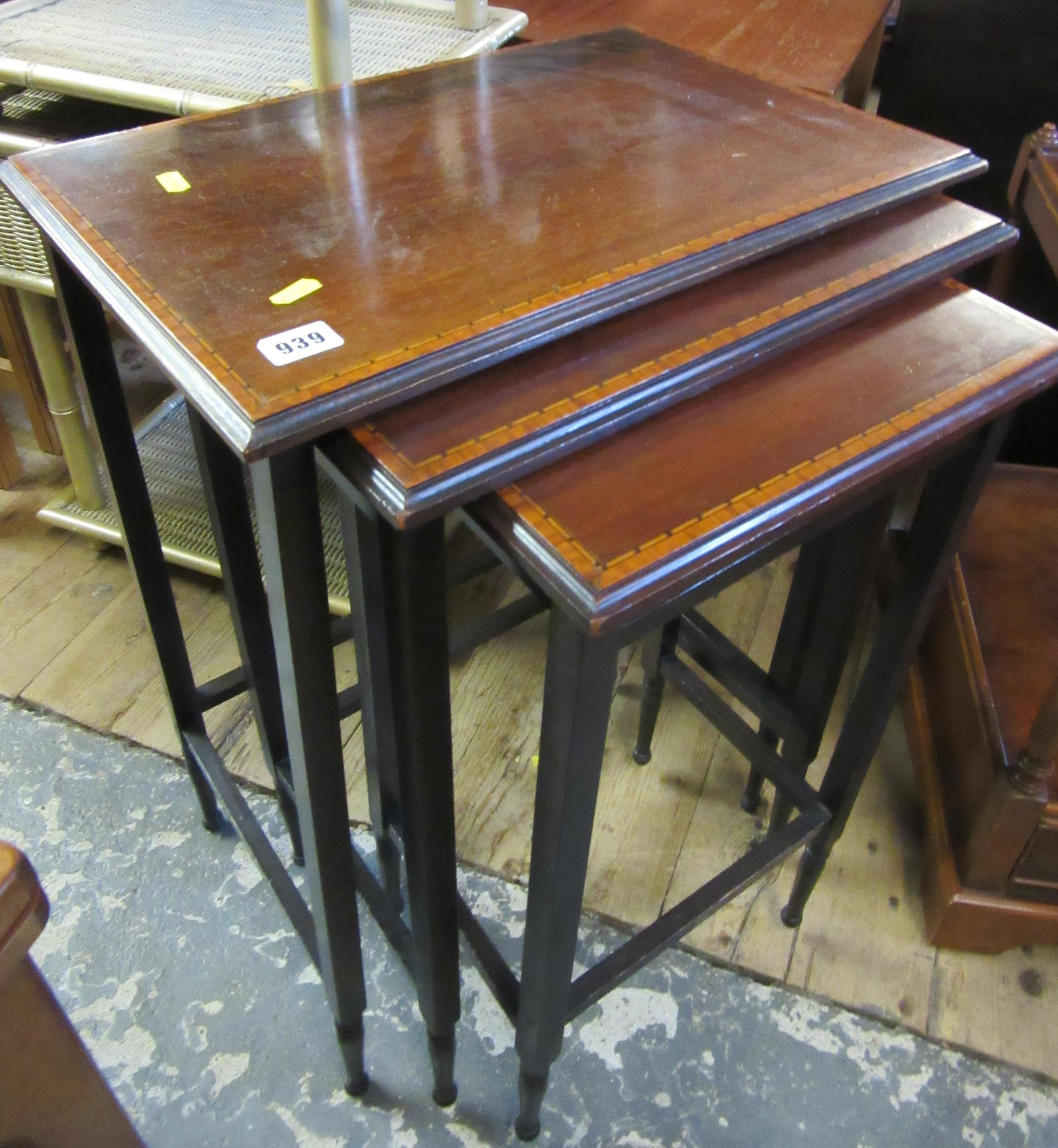 NEST OF THREE INLAID TABLES Image