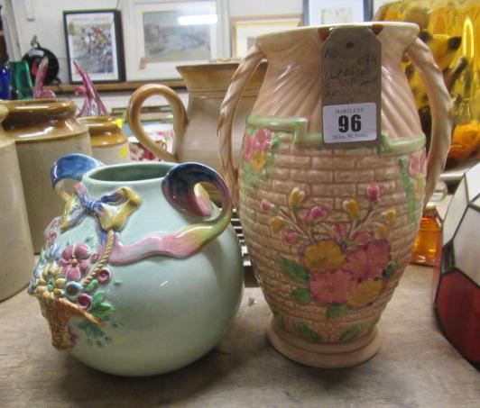 CLARICE CLIFF AND ARTHUR WOOD VASES Image