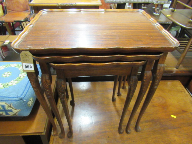 NEST OF SCALLOP EDGED TABLES Image