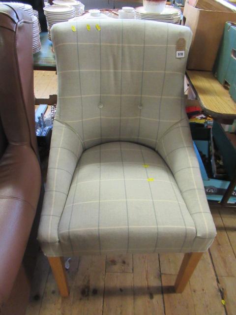 TWEED UPHOLSTERED BEDROOM CHAIR Image