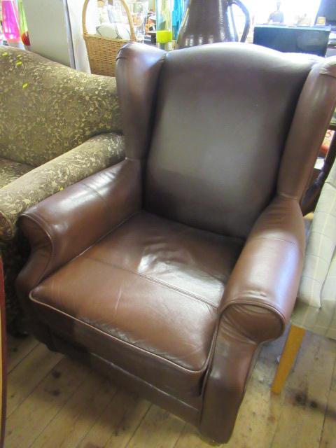 LEATHER UPHOLSTERED ARMCHAIR Image