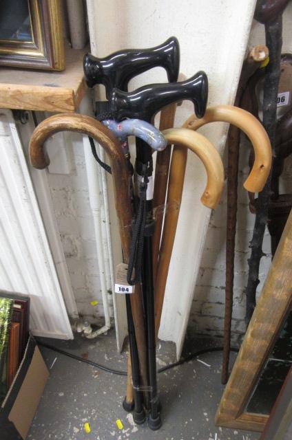 BUNDLE OF WALKING STICKS AND UMBRELLAS Image