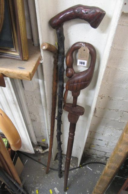 THREE WALKING STICKS Image