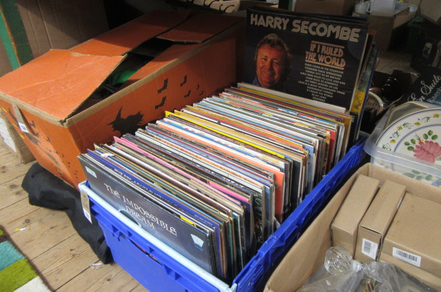 LARGE BOX OF RECORDS Image