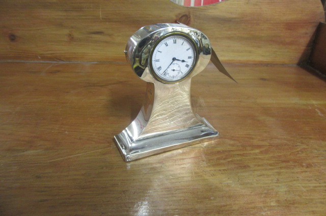 SILVER CASED DRESSING TABLE CLOCK Image