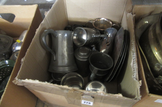 BOX OF PEWTER ETC Image
