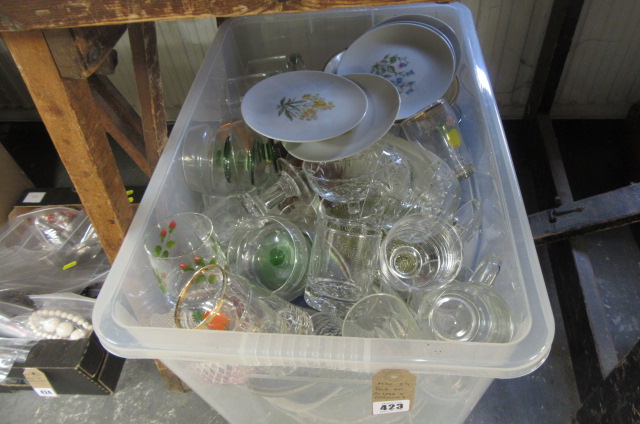 BOX OF GLASS AND CERAMICS Image