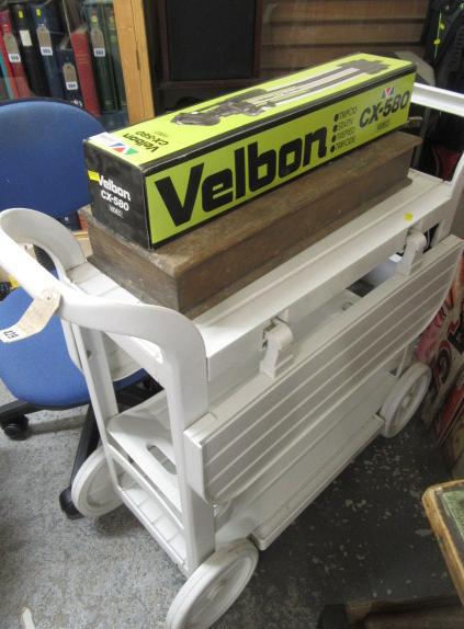 TROLLEY   BOX AND CAMERA TRIPOD Image