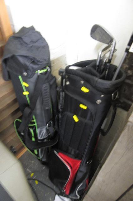 TWO GOLF BAGS WITH CLUBS Image