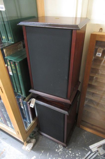 PAIR MAHOGANY CASED SPEAKERS Image
