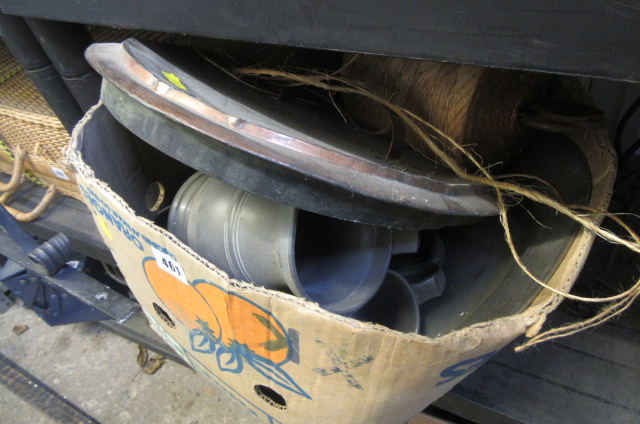 BOX OF PEWTER ETC Image