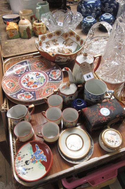 TRAY OF ORIENTAL CERAMICS Image