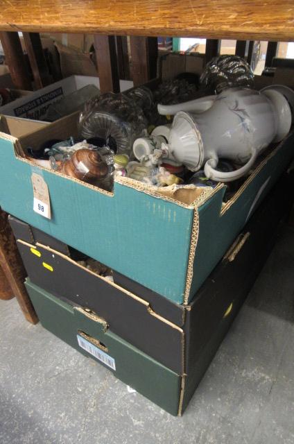 FOUR BOXES OF CERAMICS ETC Image