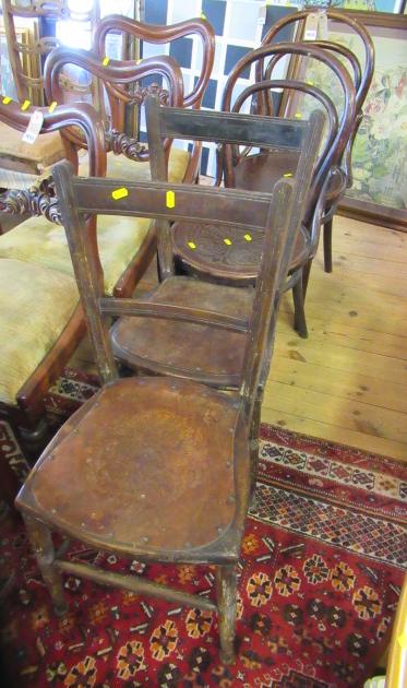 PAIR OF BENTWOOD CHAIRS AND TWO OTHERS Image