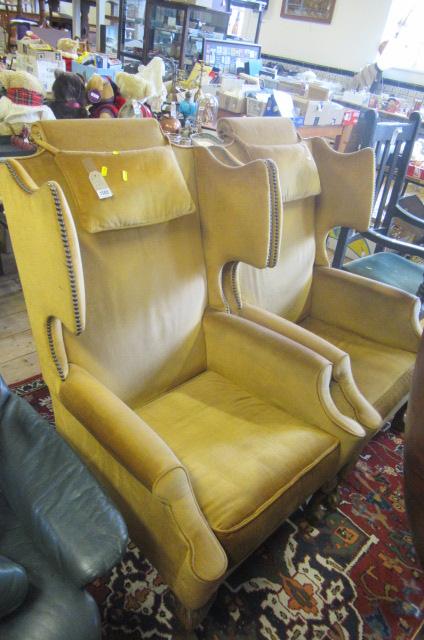 PAIR OF WING BACK CHAIRS Image