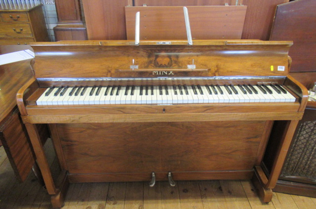 WALNUT CASED ART DECO STYLE MINX PIANO Image