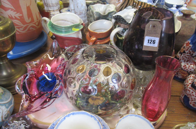 TRAY OF GLASS INCLUDING MARBLES Image