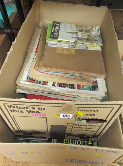 TWO BOXES OF BOOKS INCLUDING 1950S EAGLE COMICS Image